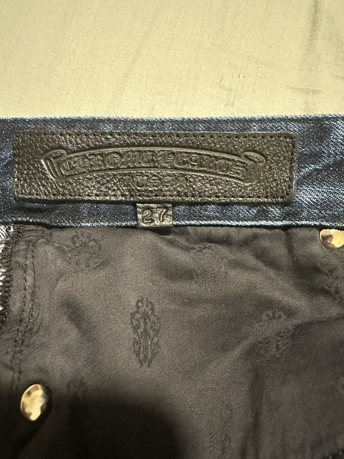 Chrome Hearts Chrome Hearts Denim Black Patch Shorts Size US 27 - 7 Thumbnail