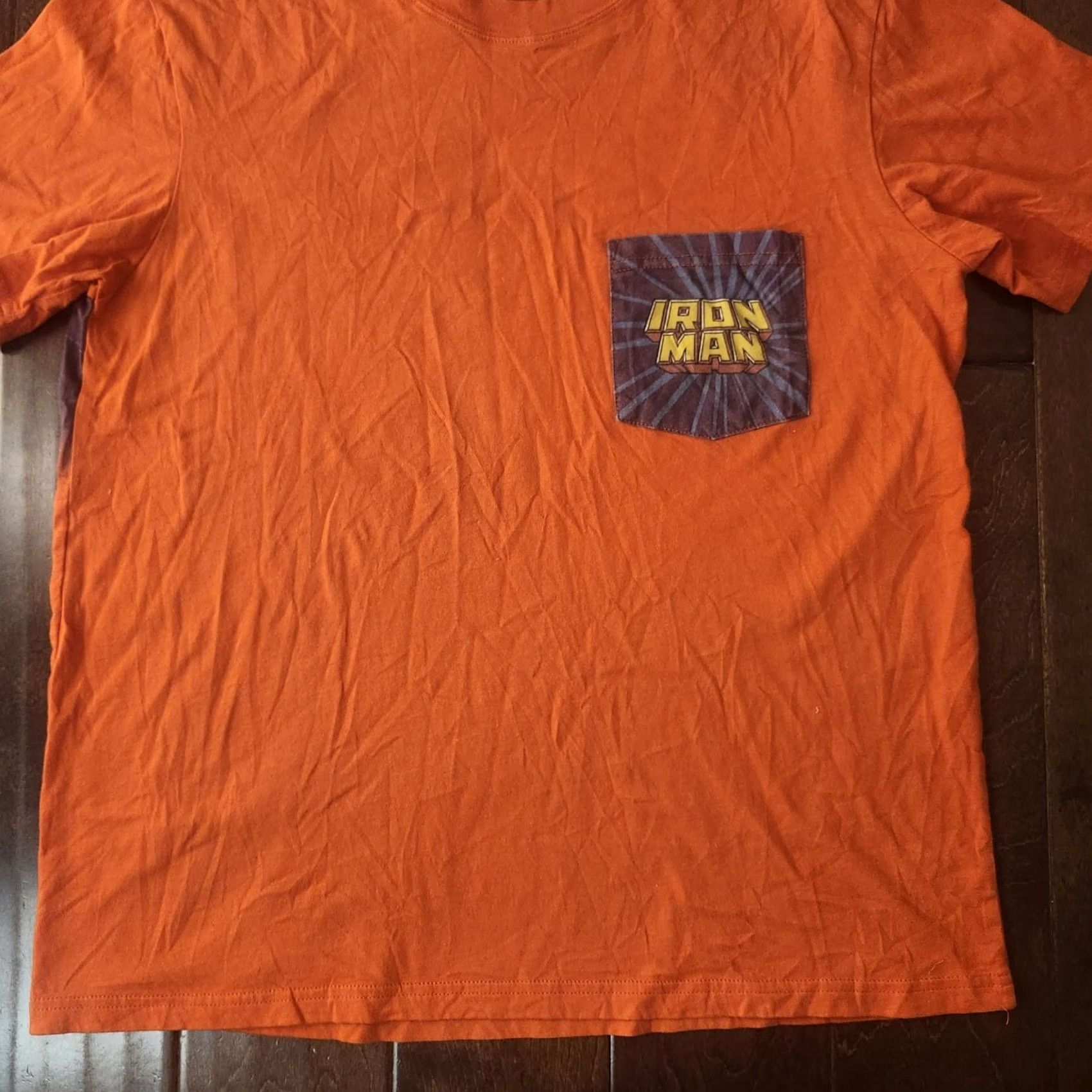 Vintage Marvel Iron Man T Shirt Mens Medium Orange Graphic Pocket Back Print Size US M / EU 48-50 / 2 - 3 Thumbnail