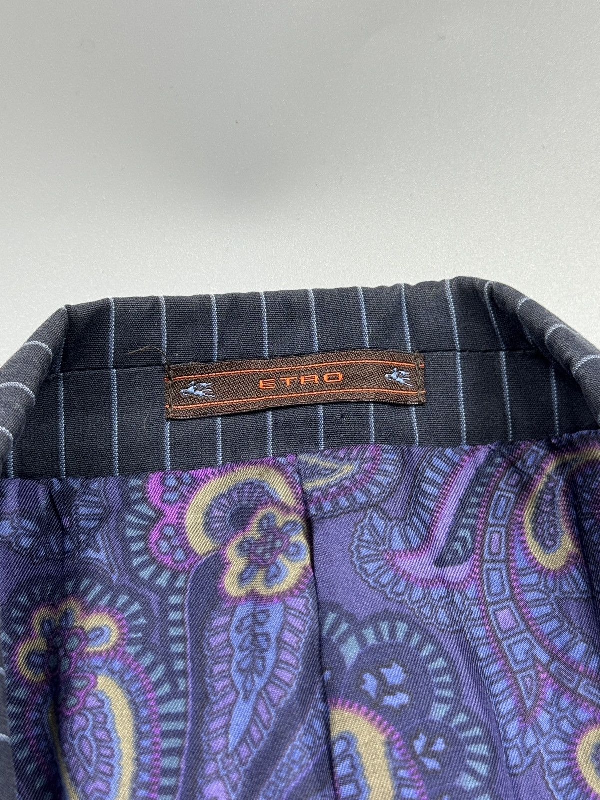 Etro Etro Two Button Striped Cotton Blazer (Y1252) Size 40R - 4 Thumbnail