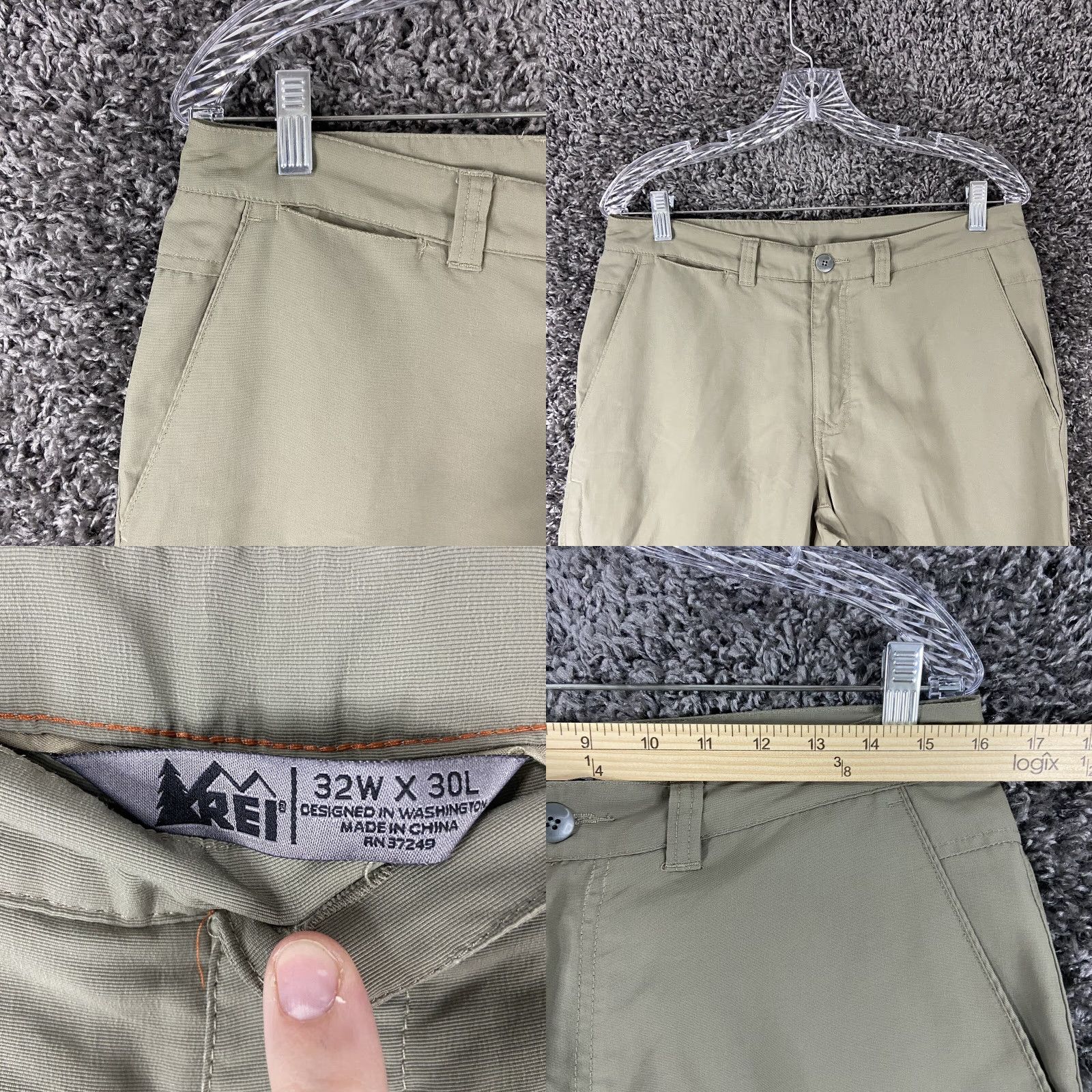 Vintage REI Pants Chino Mens 32x29 Beige Regular Inseam 29 Outdoor Outdoor Pants with Small Imperfections Size US 32 / EU 48 - 8 Thumbnail