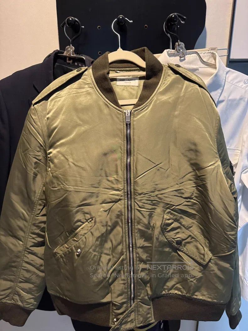 Saint Laurent Paris Saint Laurent Paris Military Green Pilot Jacket Size US XL / EU 56 / 4 - 2 Thumbnail