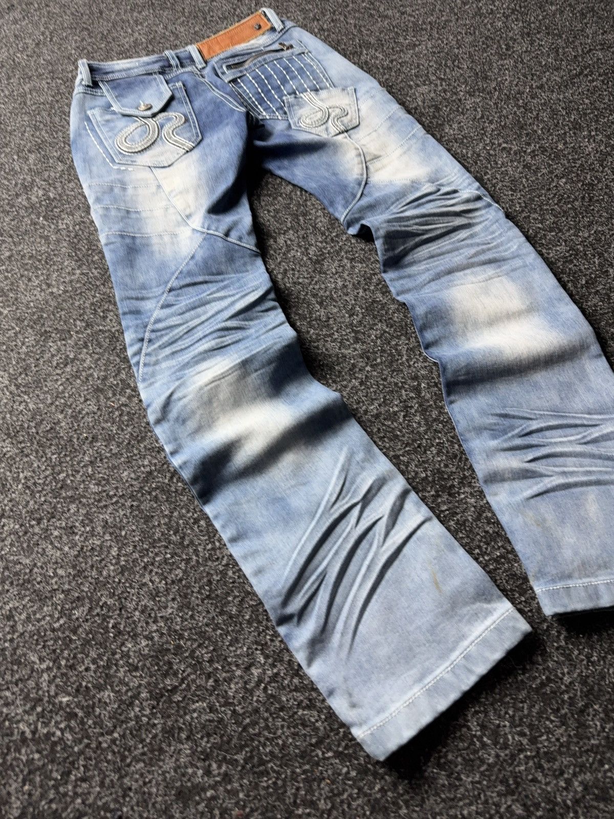 Japanese Brand Y2K JRW-4906 Japanese Style 90s Distressed Moto m Jeans Size 25" / US 0 / IT 36 - 14 Thumbnail