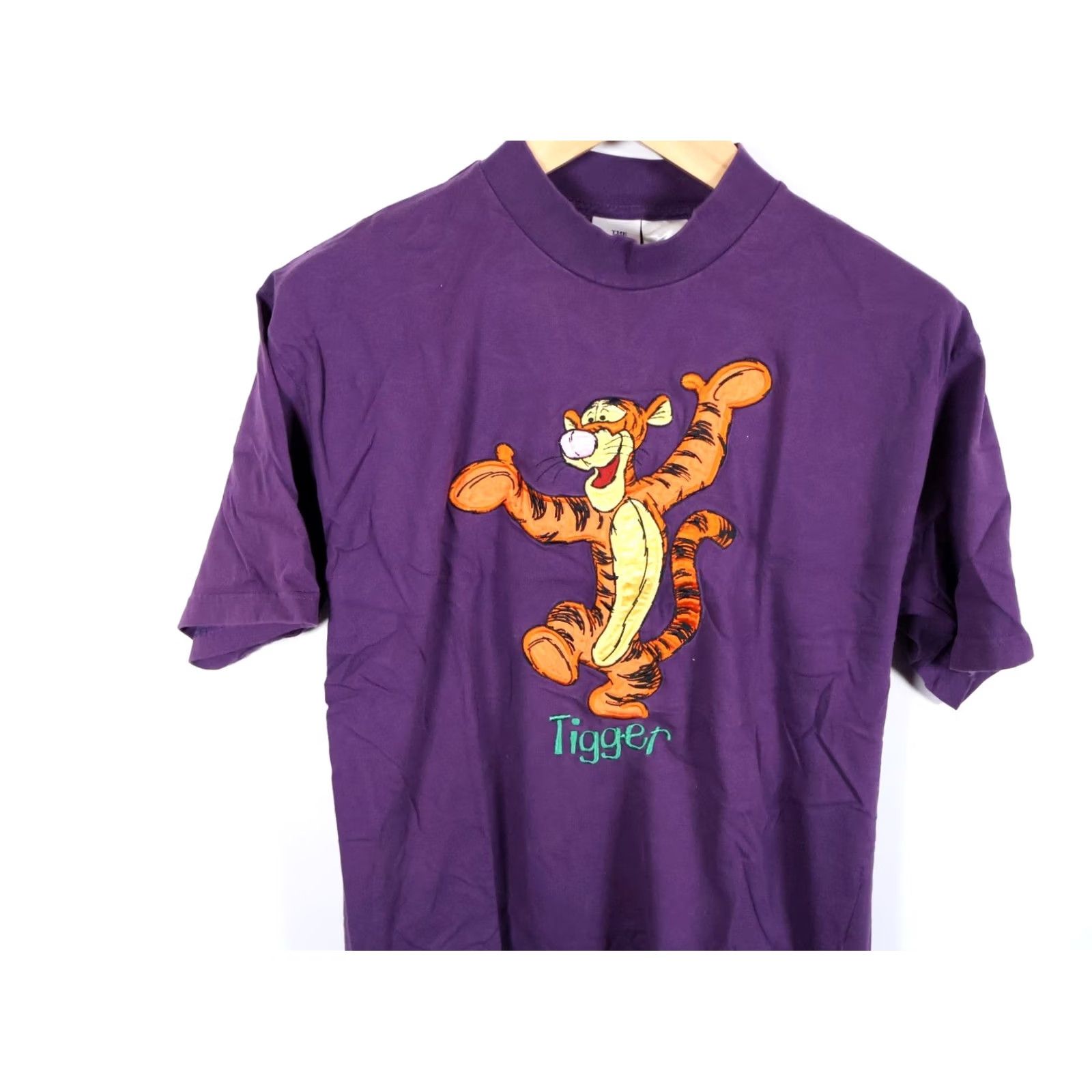 Disney VINTAGE Disney Winnie The Pooh Tigger T-Shirt Women's Large Purple Embroidered Disney Store Size L / US 10 / IT 46 - 4 Thumbnail