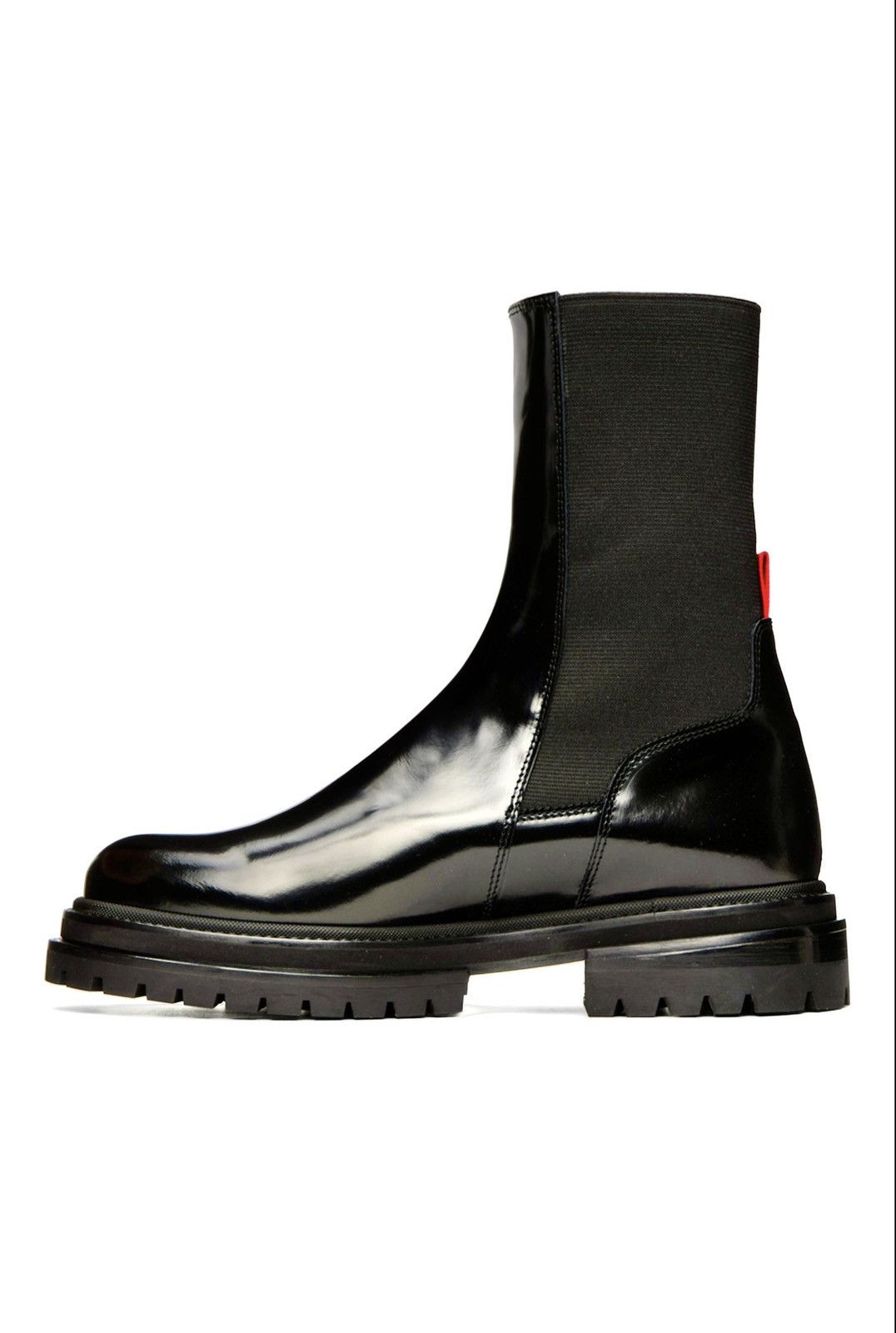 424 New Rare 424 Black High Shine Leather Army Chelsea Boots 9US Size US 9 / EU 42 - 4 Thumbnail