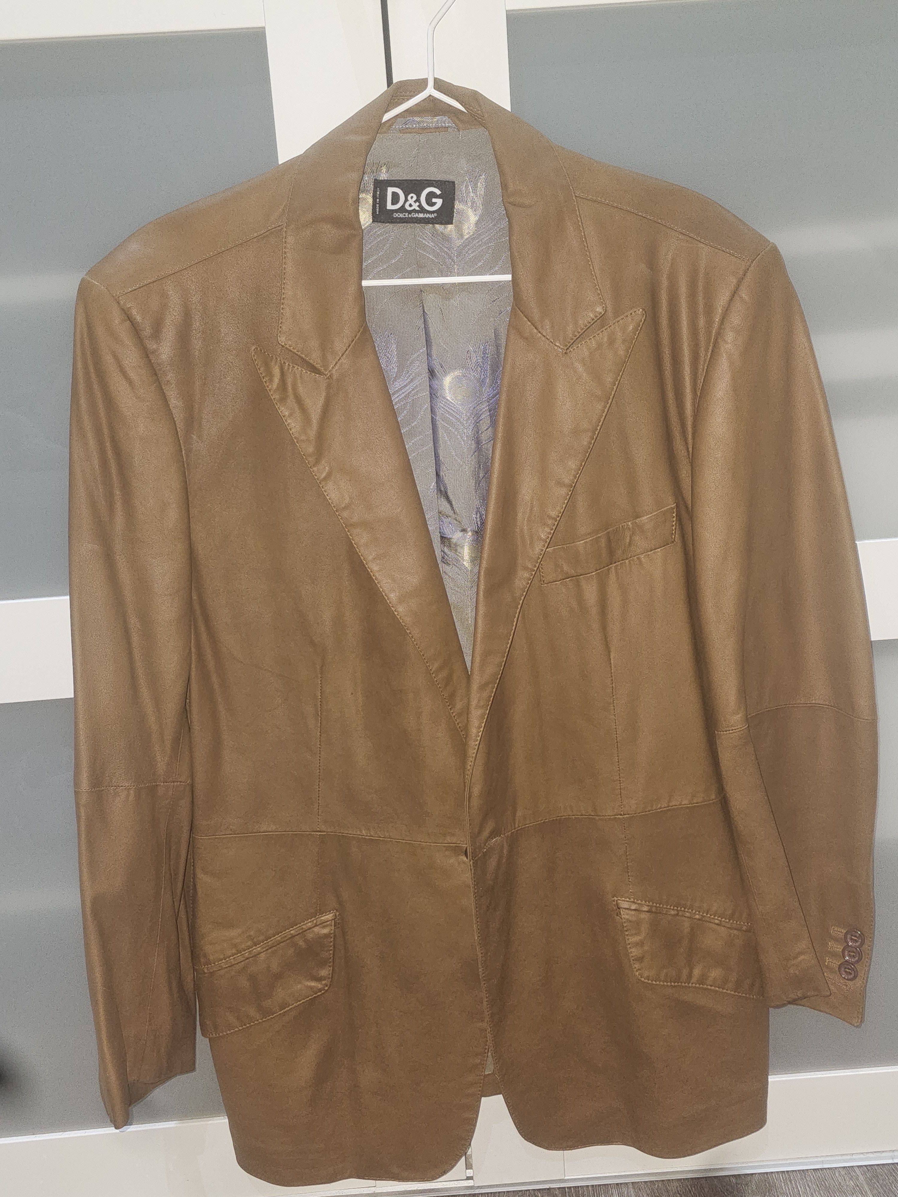 Dolce & Gabbana Authentic Vintage D&G Leather Blazer Size 38R - 1 Thumbnail