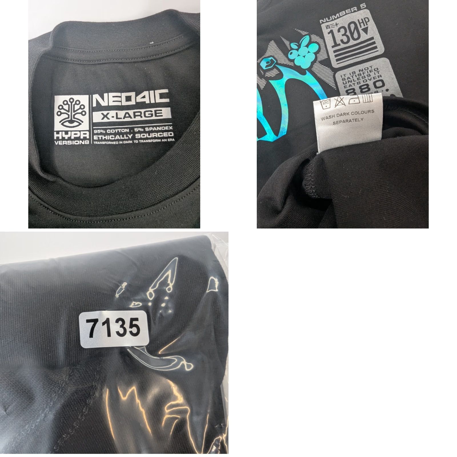 Vintage VINTAGE Neo4ic Pokemon Snorlax Black Blue Holographic T-Shirt XL SNOR-LX Holo Size US XL / EU 56 / 4 - 8 Thumbnail