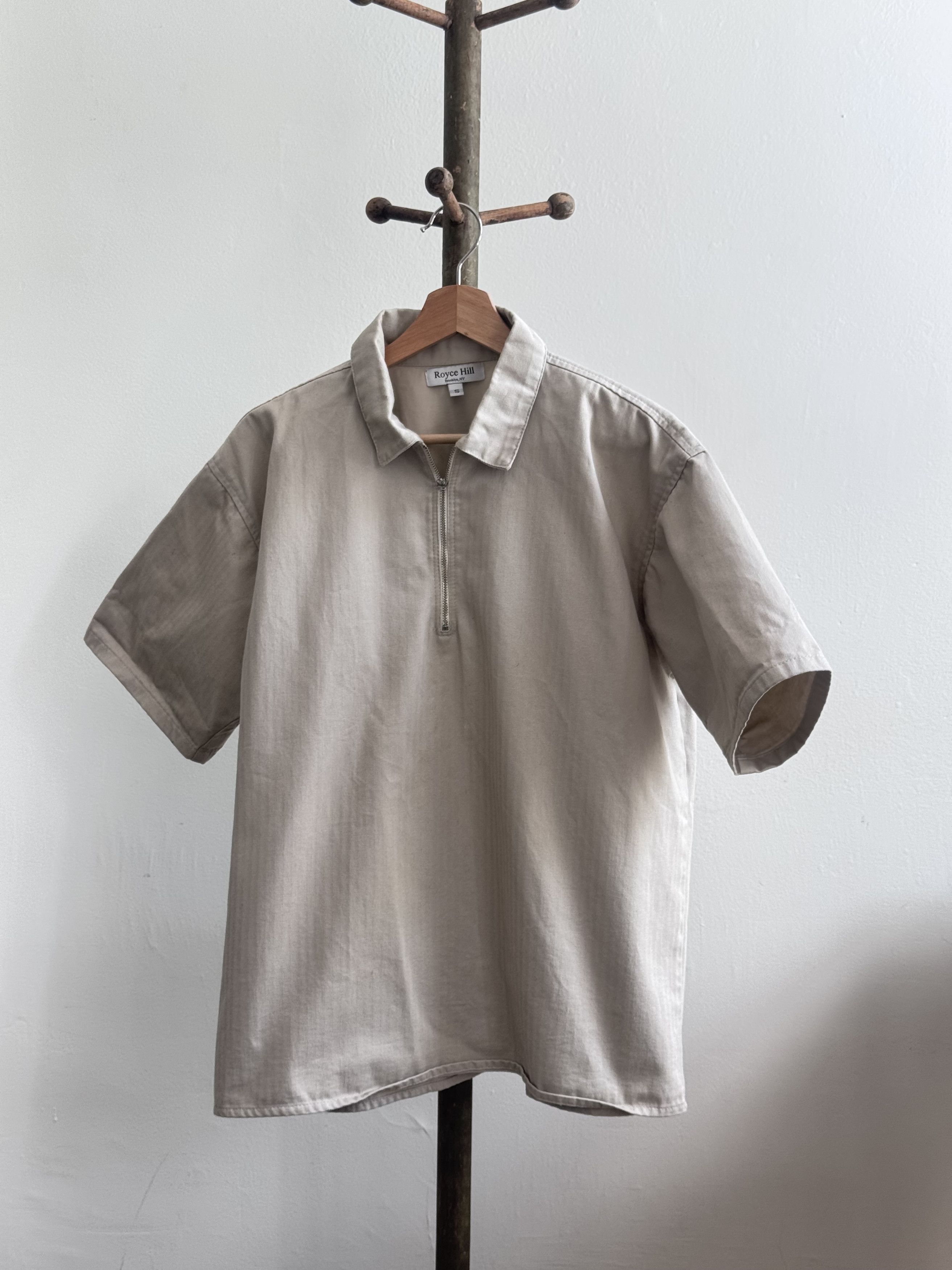 Other Royce Hill Cotton Herringbone Quarter Zip Polo Size US S / EU 44-46 / 1 - 1 Thumbnail