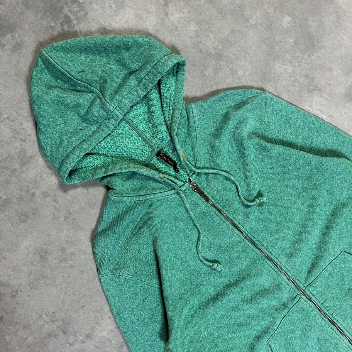 Nudie Jeans 2000s Nudie Jeans Co - Vintage Wash Green Zip Hoodie Basic Size US S / EU 44-46 / 1 - 3 Thumbnail