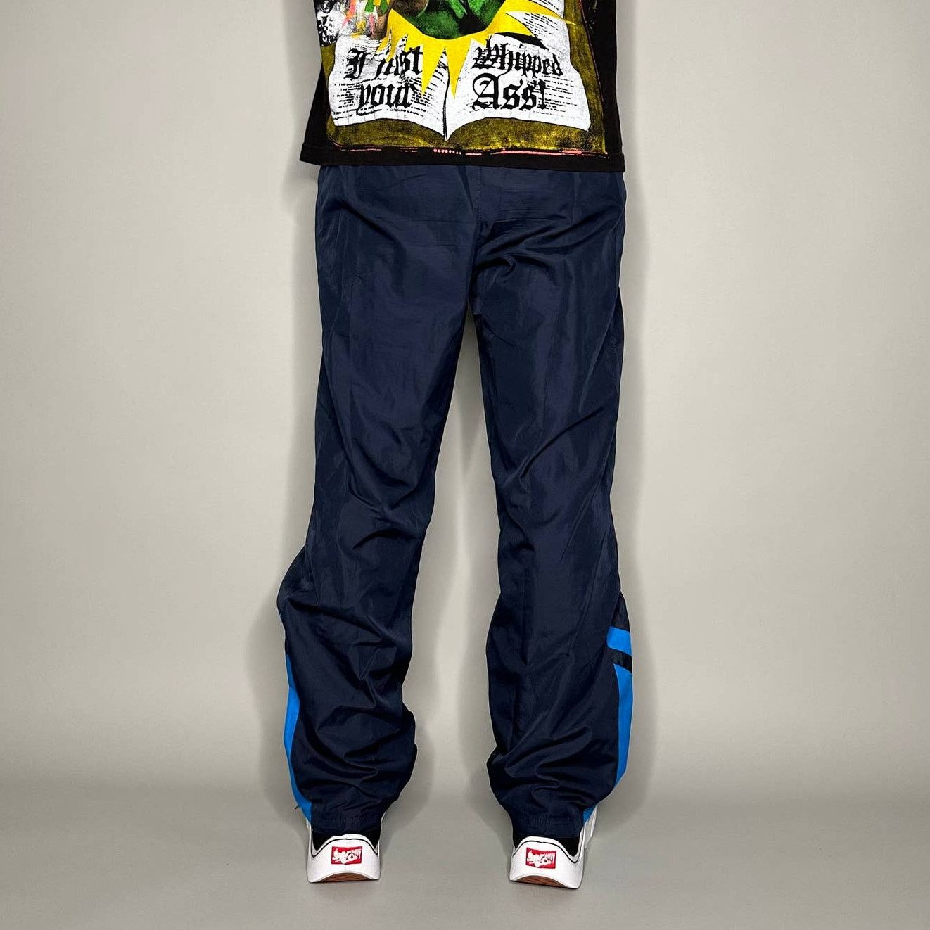 Starter Vintage 90s Starter Track Pants Mens S Navy Blue Polyester Size US 30 / EU 46 - 2 Thumbnail