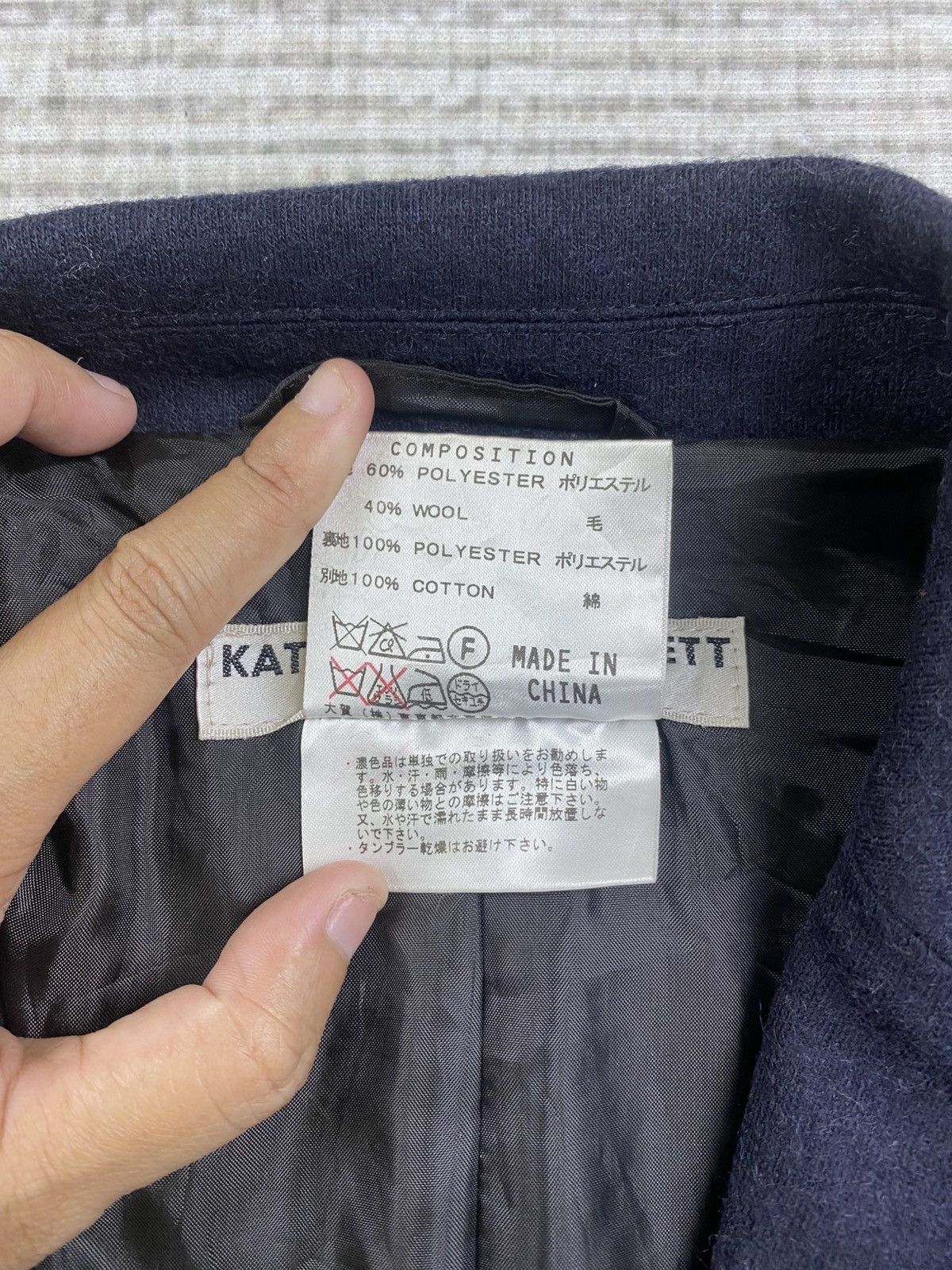 Japanese Brand × Katharine Hamnett London × Vintage Vintage Katharine Hamnett 2 Button Wool Blazer Size US M / EU 48-50 / 2 - 7 Thumbnail