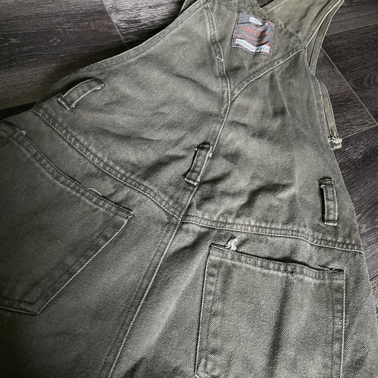 Vintage Vintage 1990s Squeeze Jeans Washed Olive Denim Jean Overalls Size US 29 - 11 Thumbnail