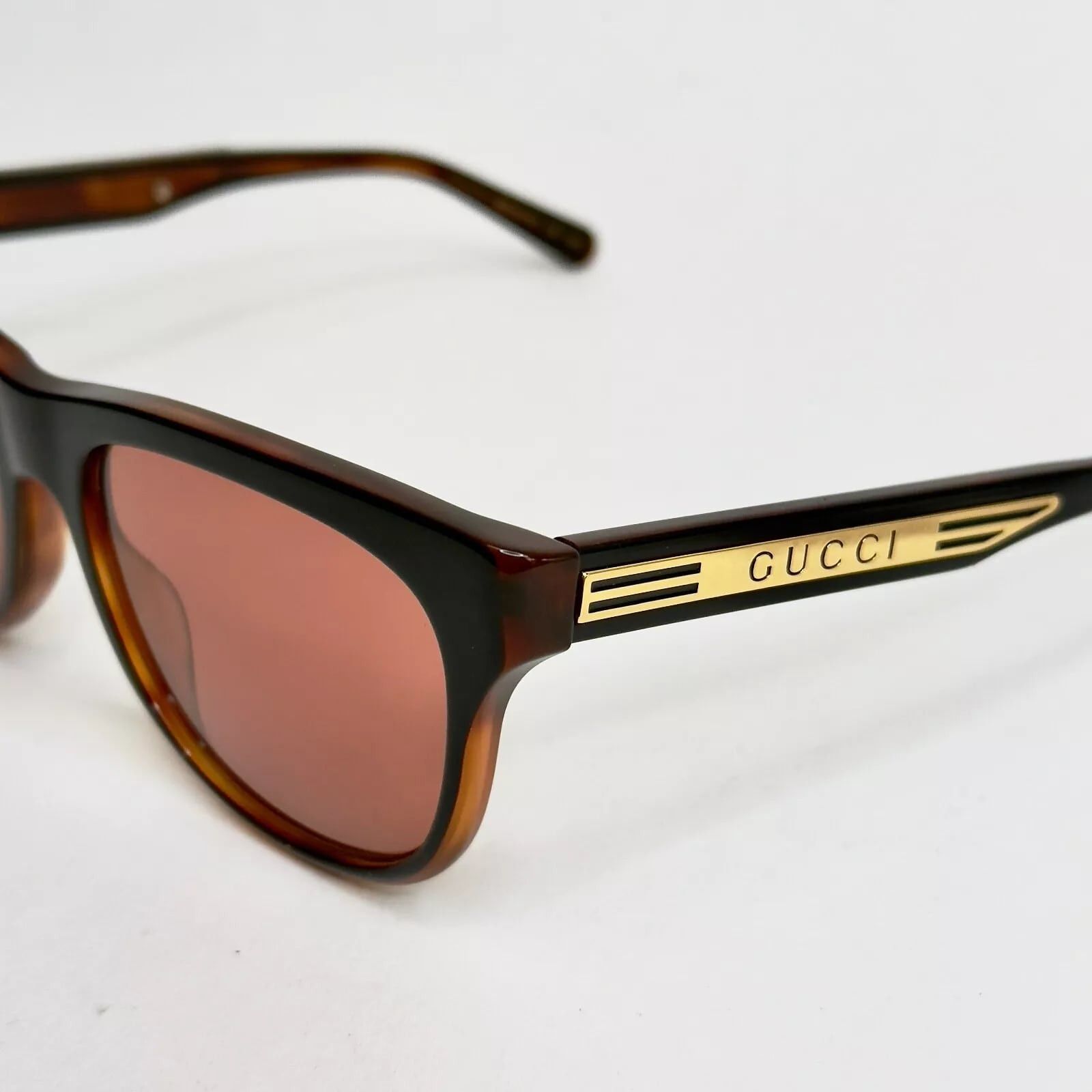 Gucci GUCCI 0980 Black Brown 002 Aviator Metal Sunglasses GG0980S Size ONE SIZE - 4 Thumbnail