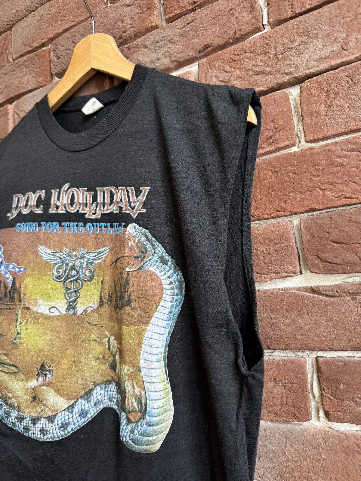 Band Tees Vintage 1989 Doc Holiday Song for Outlaw Rock Band Tee 90s Size US XL / EU 56 / 4 - 6 Thumbnail