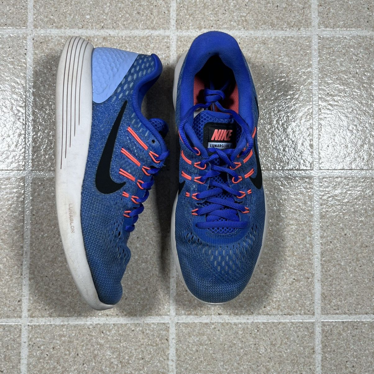 Nike Nike Womens Lunarglide 8 Blue Running Shoes Sneakers Size US 6 / EU 39 - 1 Thumbnail