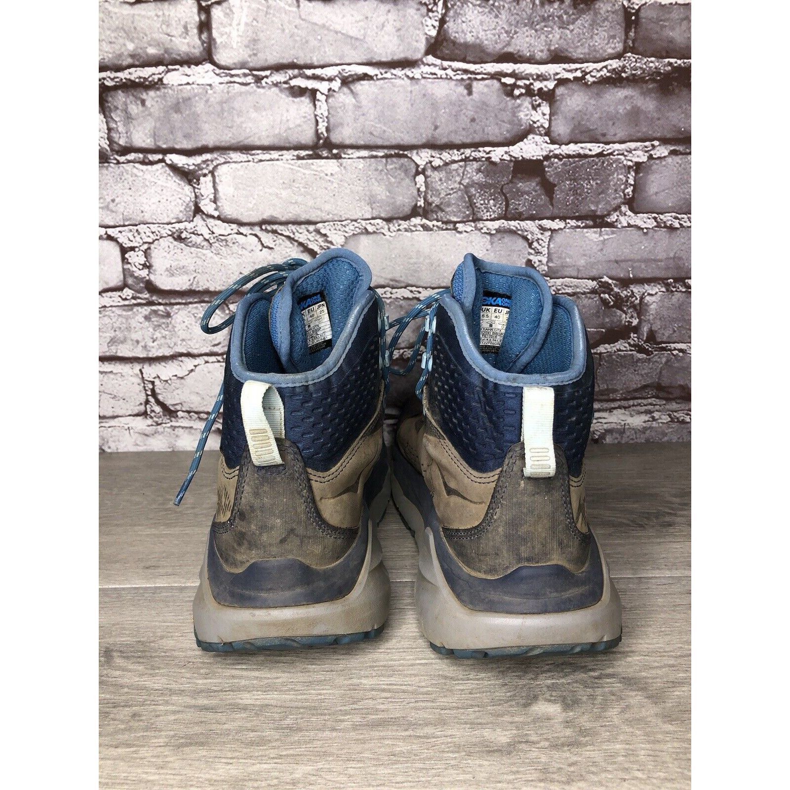 Hoka Men's Hoka One One Kaha GTX Gore-Tex Blue & Gray Mid Hiking Size US 8 / IT 38 - 6 Thumbnail