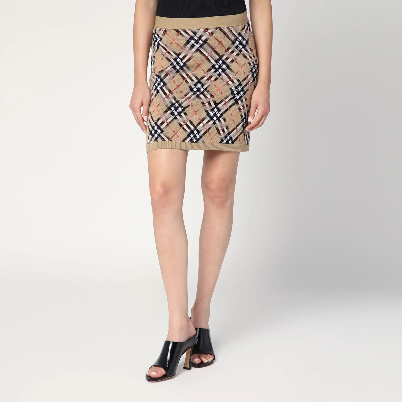 Burberry o1d2blof0426 Wool Mini Skirt in Multicolor Size 30" / US 8 / IT 44 - 1 Thumbnail