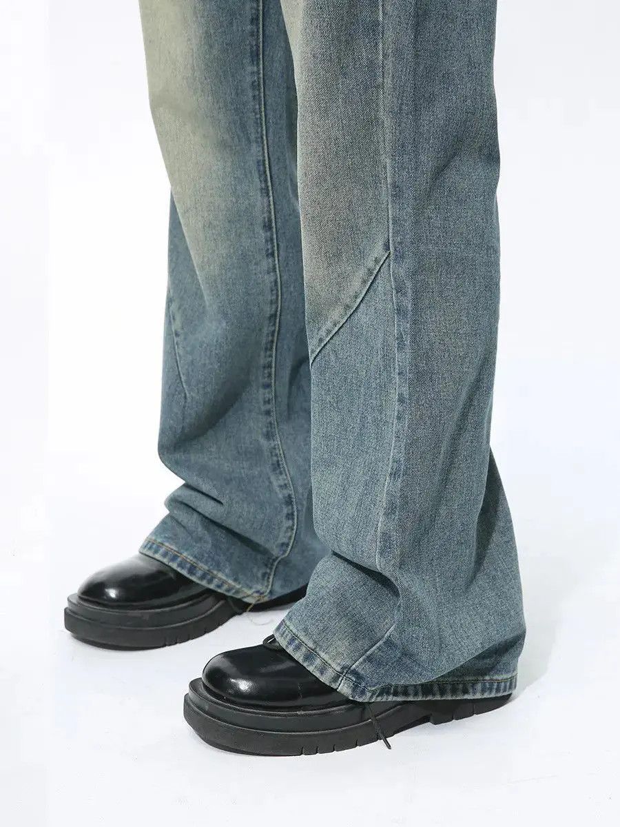 Japanese Brand Retro loose straight leg micro flared jeans Size US 32 / EU 48 - 4 Thumbnail