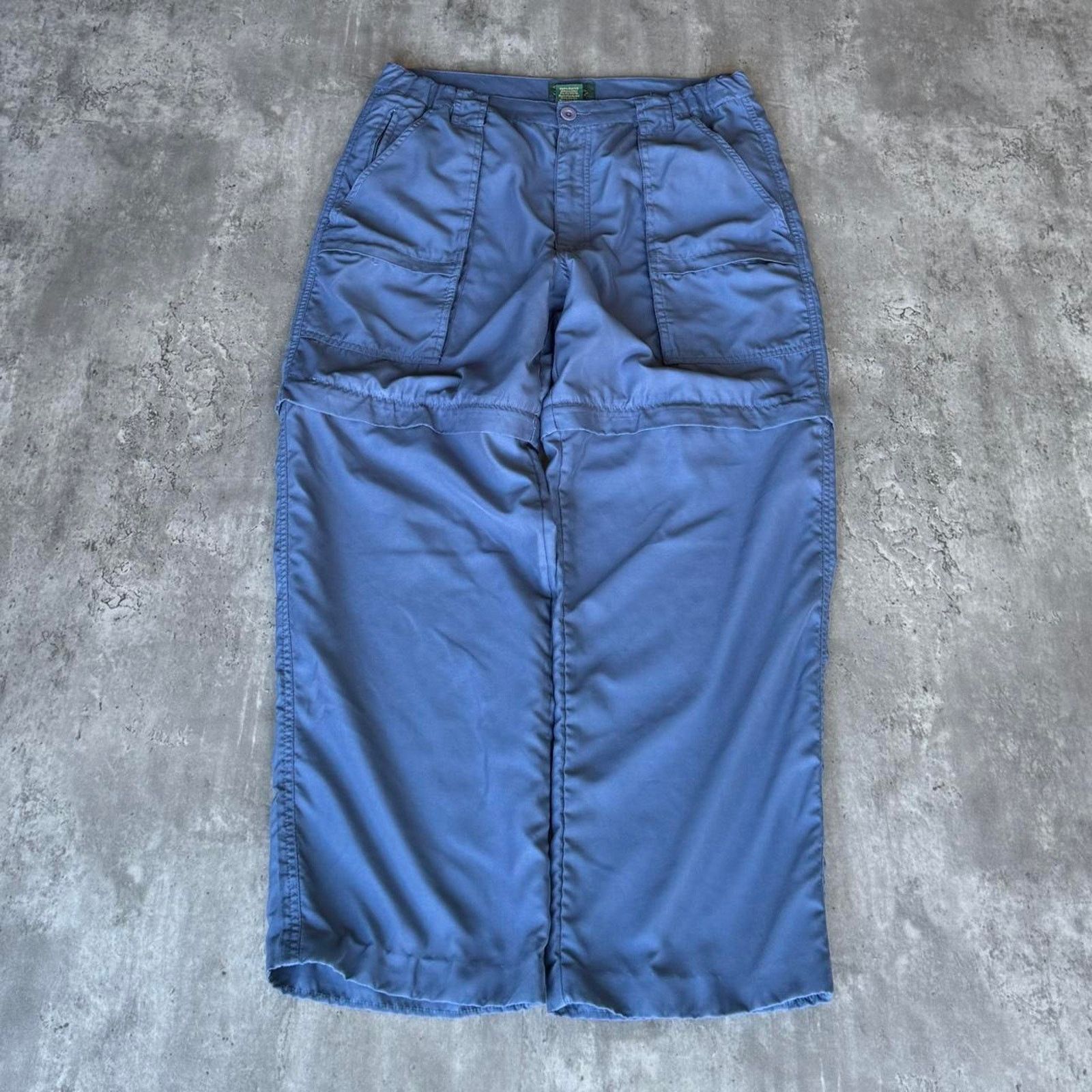 Japanese Brand × Vintage Scandia Woods Tonal Blue Baggy Lightweight Cargo Pants Size US 35 - 1 Thumbnail