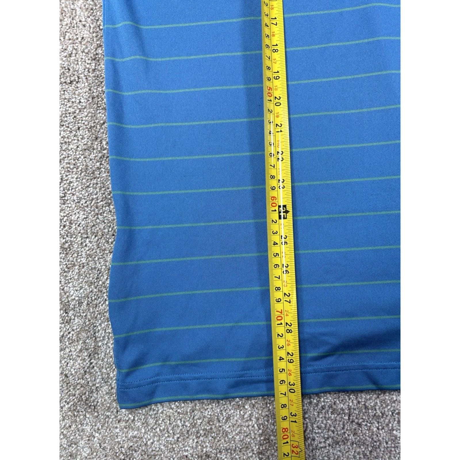 Peter Millar Peter Millar Polo Shirt Men's Large Blue Striped Summer Comfort Performance Golf Polo Size US L / EU 52-54 / 3 - 7 Thumbnail
