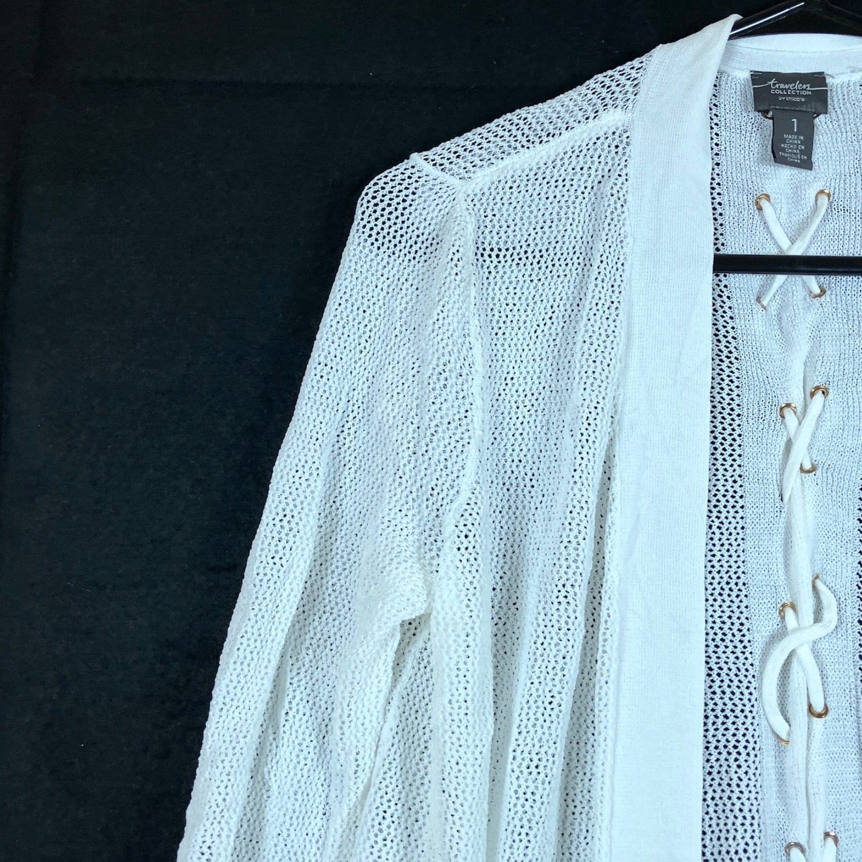 Vintage Chico's Travelers Womens Cardigan White Open Front 3/4 Sleeve Sheer M Cardigan Women Open Front Sheer 3/4 Sleeve White M Size M / US 6-8 / IT 42-44 - 4 Thumbnail