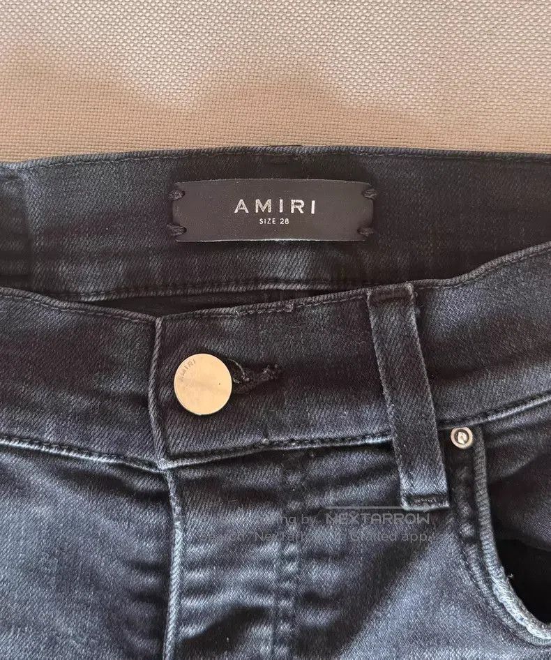 Amiri Amiri Black Shotgun Destroyed Denim Jeans Size US 28 / EU 44 - 2 Thumbnail