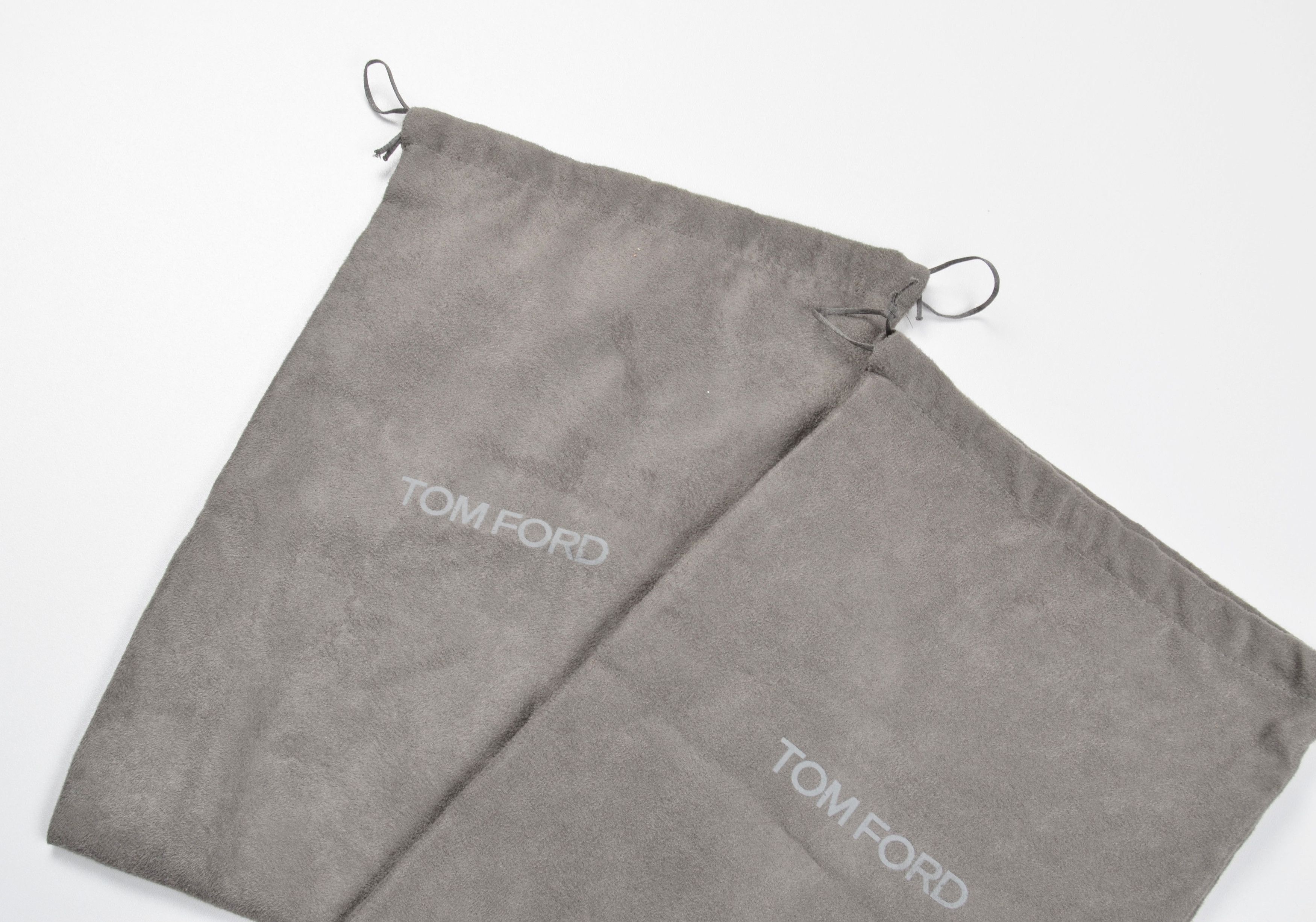 Tom Ford 2 Tom Ford Gray Faux Suede Purse Boots Dust Bags Size ONE SIZE - 2 Thumbnail