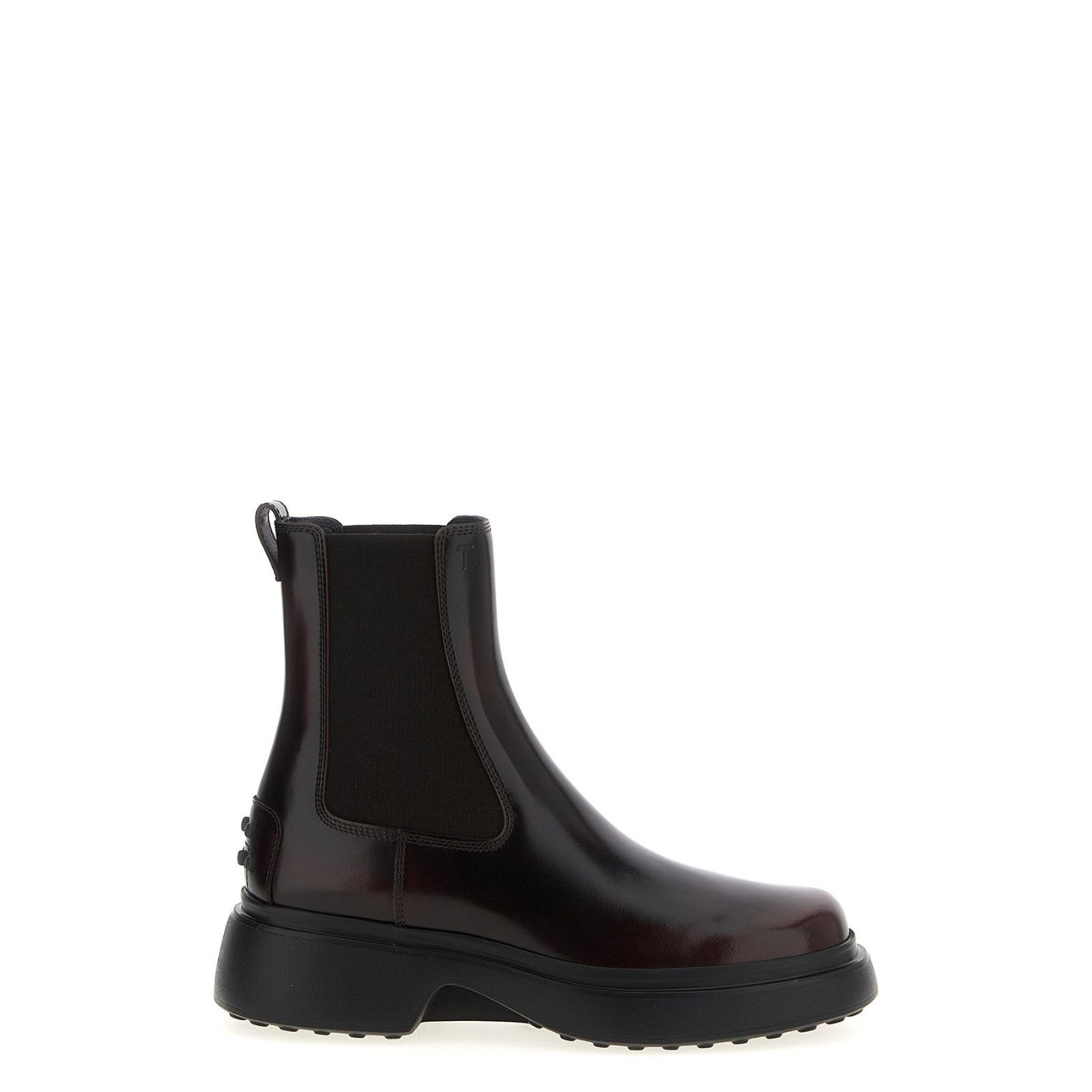 TOD'S Bordeaux Leather Chelsea Boots New & Authentic (Women'