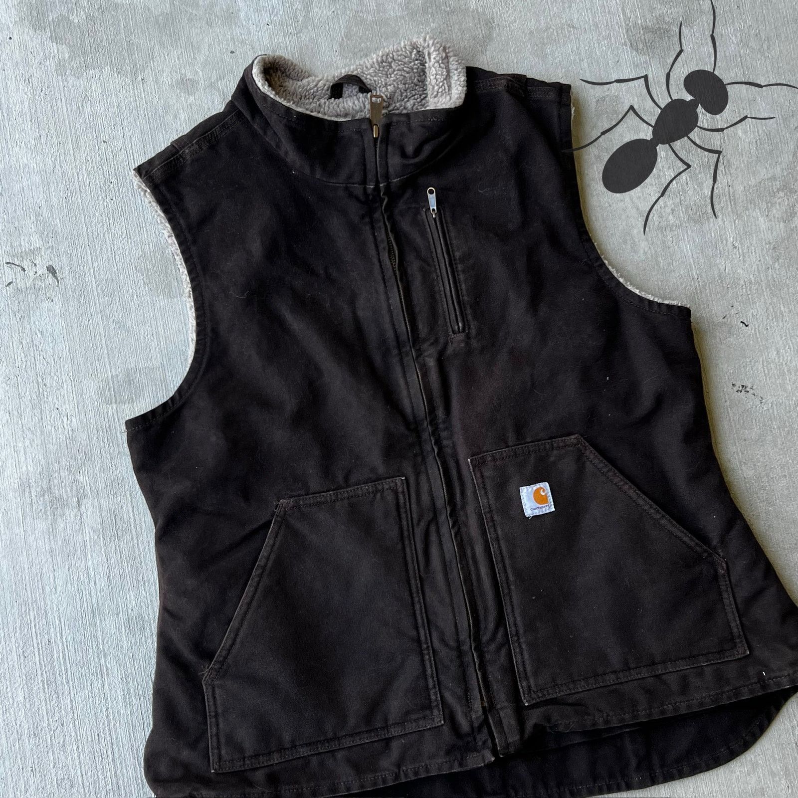 Carhartt × Vintage Carhartt WOMENS WV001 DKB brown work wear vest Size US L / EU 52-54 / 3 - 2 Thumbnail