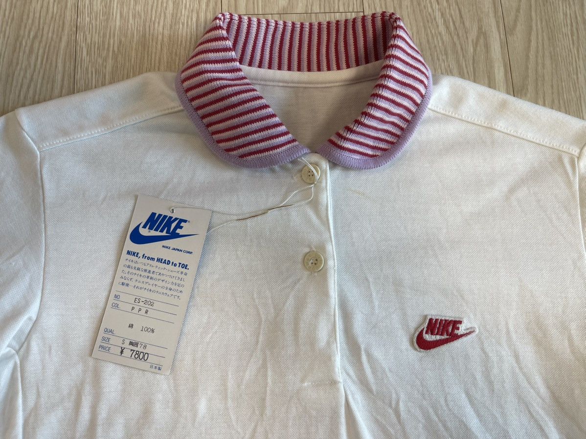 Nike Nike Blue Tag Japan Edition 80’s Vintage Polo Pique T-shirt Size S / US 4 / IT 40 - 2 Thumbnail