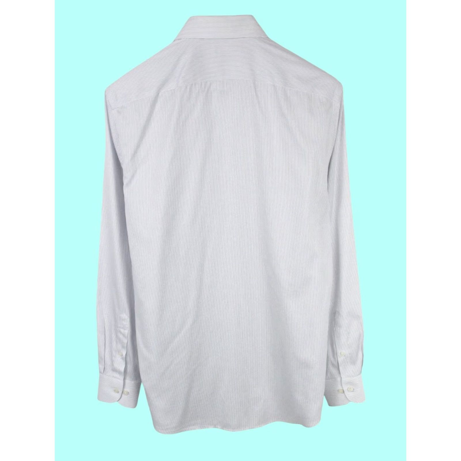 Suitsupply Suitsupply Shirt Mens 42/16 1/2 White Traveller Slim Fit Formal Men Pinstriped Spread Size 42R - 2 Thumbnail