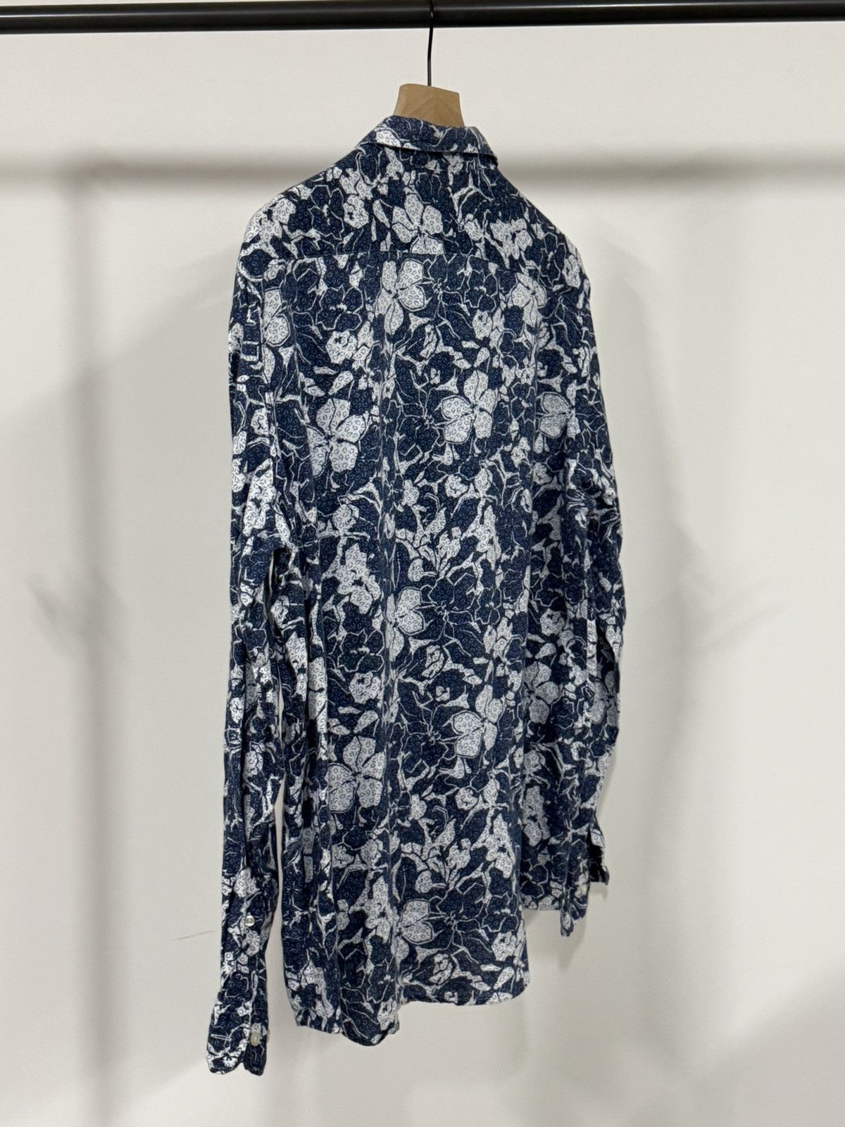 Michael Kors Michael Kors Blue Aloha Flower Floral Button Shirt Large Size US L / EU 52-54 / 3 - 4 Thumbnail