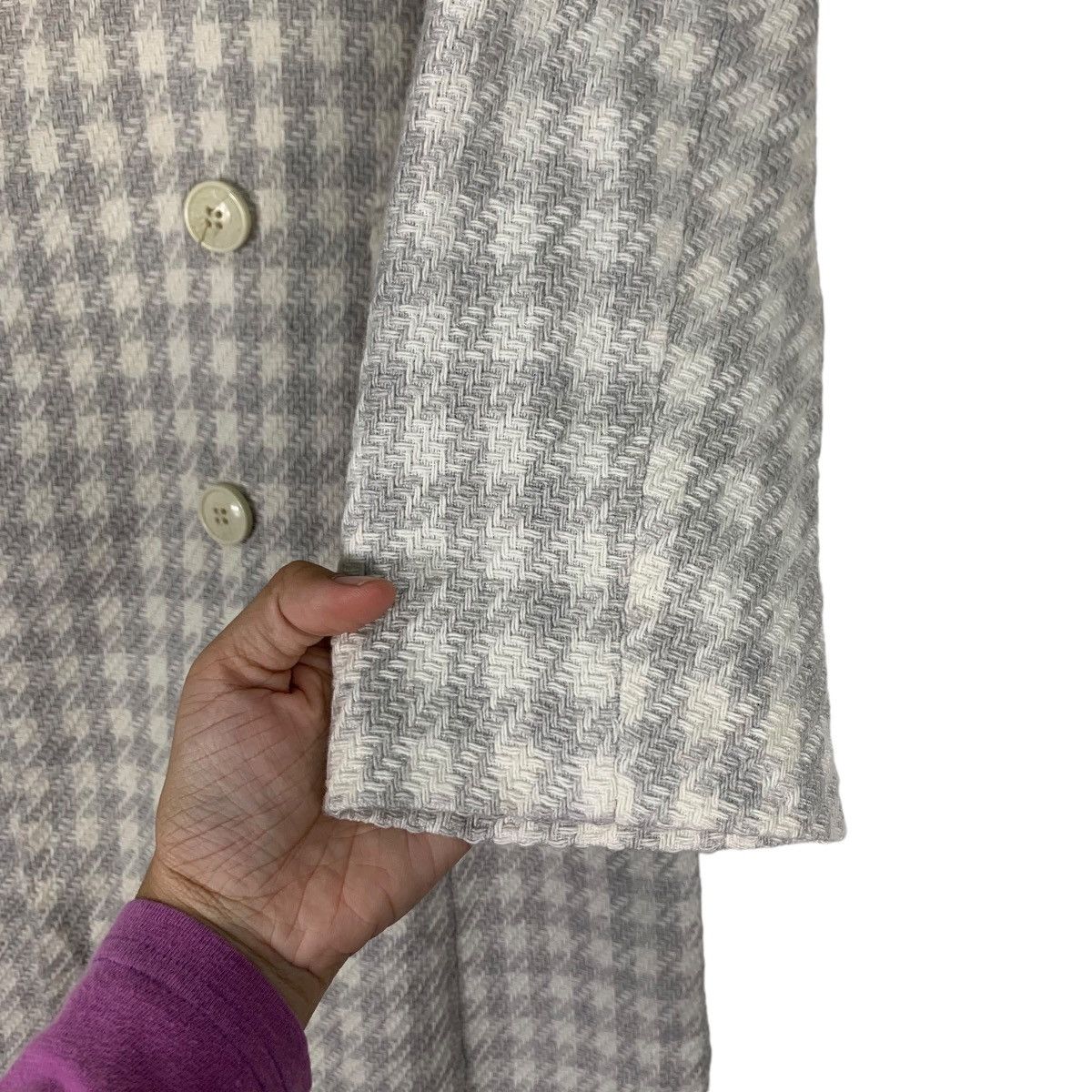 Junko Shimada JUNKO SHIMADA Checked Wool Double Breasted Coat #1072-C49 Size S / US 4 / IT 40 - 13 Thumbnail