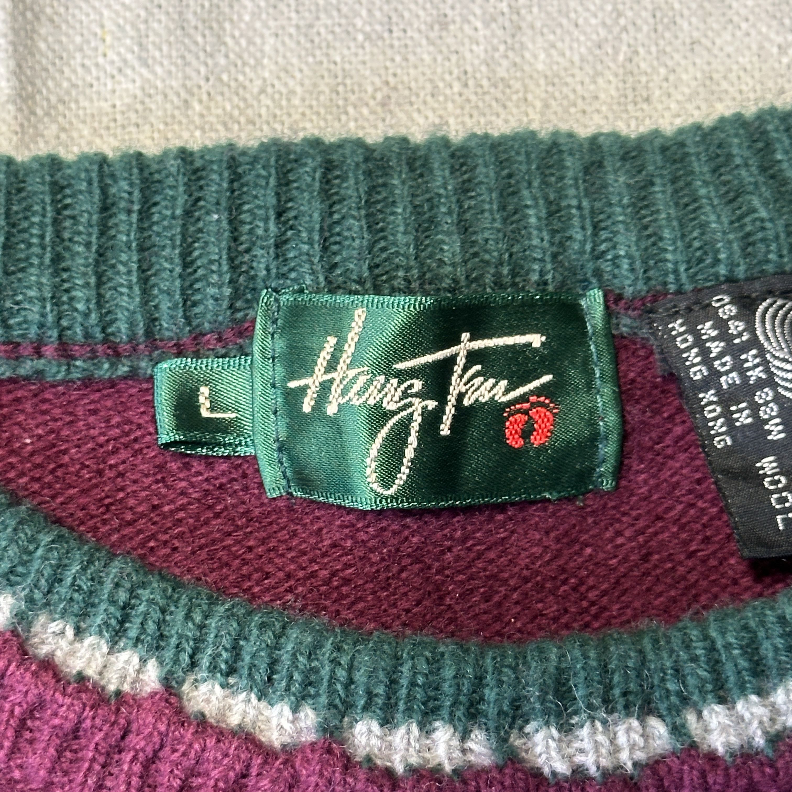 Hang Ten Vintage Hang Ten Embroidered Wool Sweater Size L 80s Size US L / EU 52-54 / 3 - 3 Thumbnail