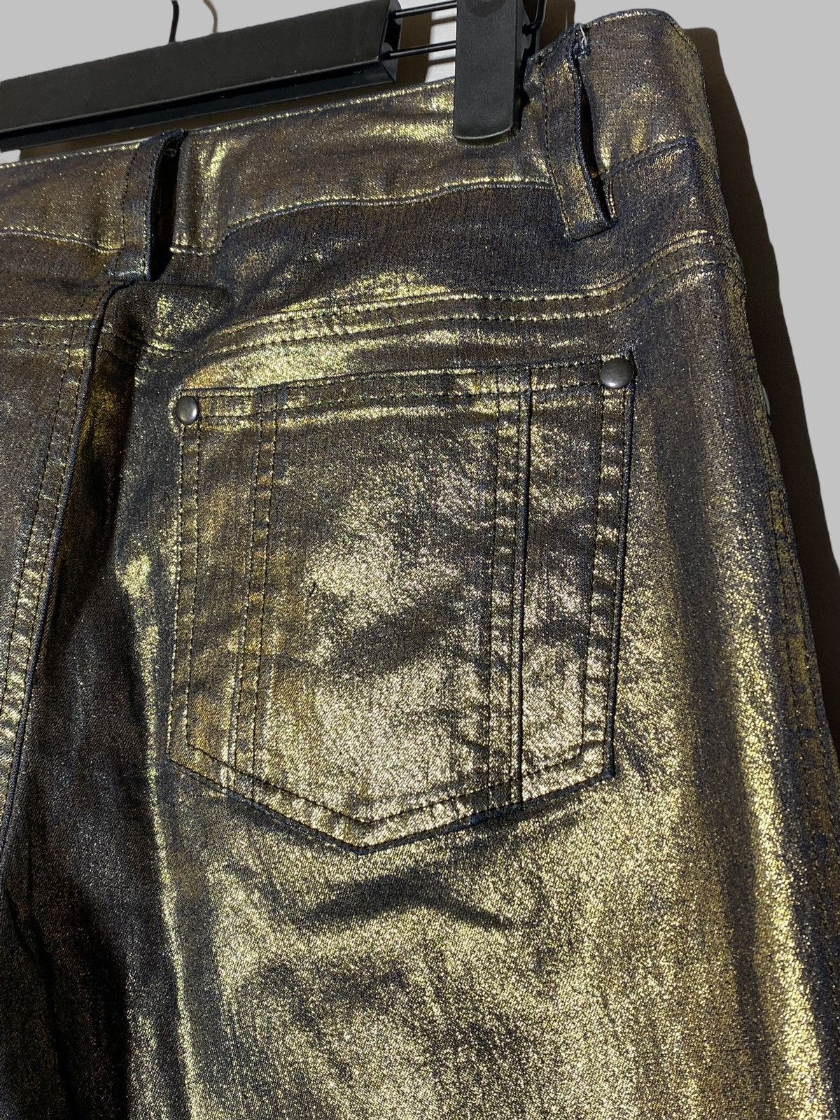 Alice + Olivia Alice + Olivia Shimmer Gold Women’s Pants Made In USA Size 30" / US 8 / IT 44 - 12 Thumbnail