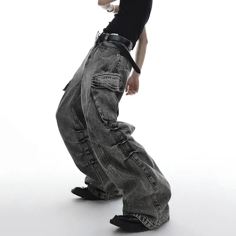 Japanese Brand × Vintage Large Pocket Niche Design Denim Trousers Size US 30 / EU 46 - 1 Thumbnail