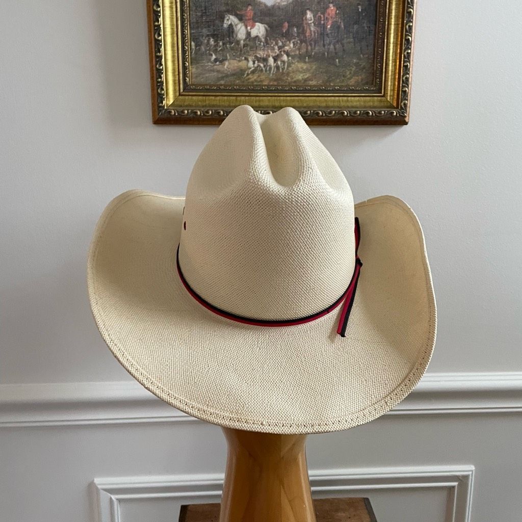 Other Genuine Shantung Straw Cowboy Cowgirl Hat 21” Small Size ONE SIZE - 4 Thumbnail