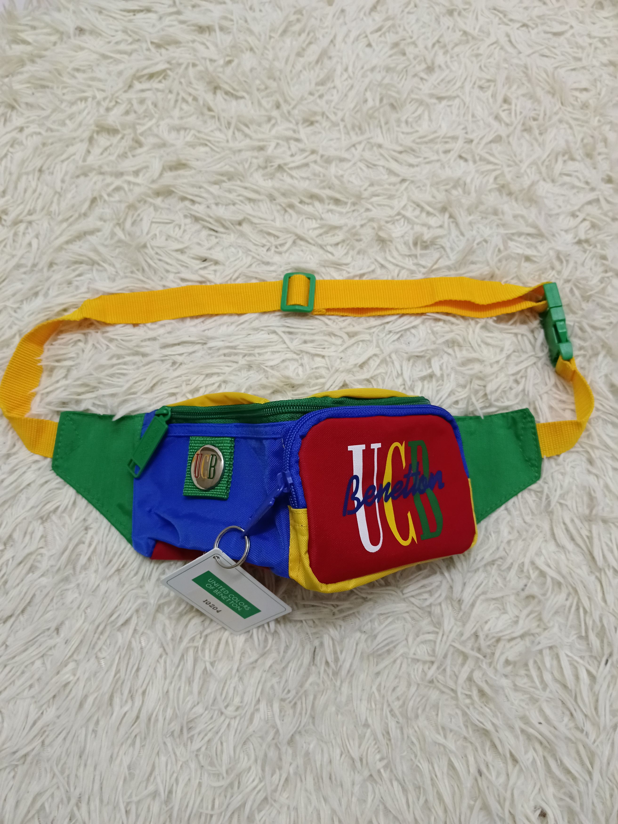 United Colors Of Benetton RARE 90s UCB MULTICOLOUR POUCH Size ONE SIZE - 2 Thumbnail