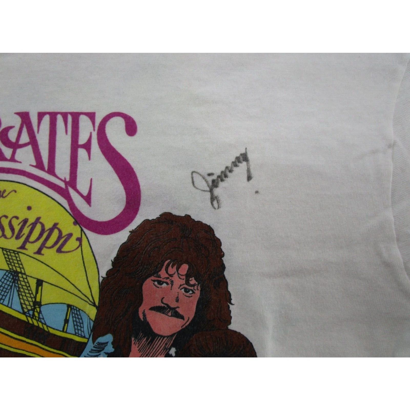 Fruit Of The Loom VINTAGE Pirates of the Mississippi Band Music SIGNED AUTOGRAPHED Shirt SZ L / Mens / White / Short Sleeve / T-Shirt Size US L / EU 52-54 / 3 - 4 Thumbnail