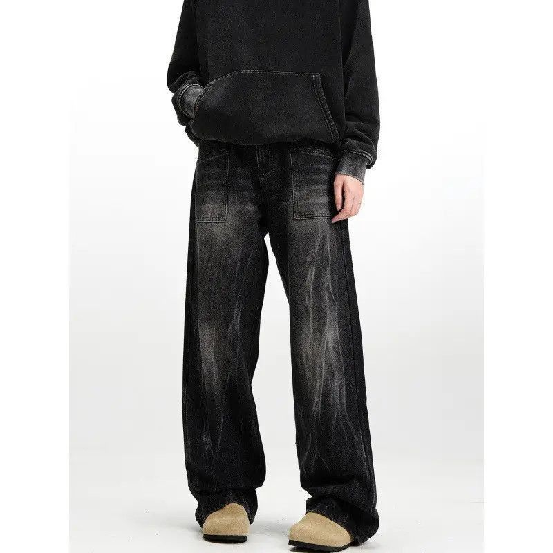 Japanese Brand Retro loose high street straight leg jeans Size US 32 / EU 48 - 4 Thumbnail