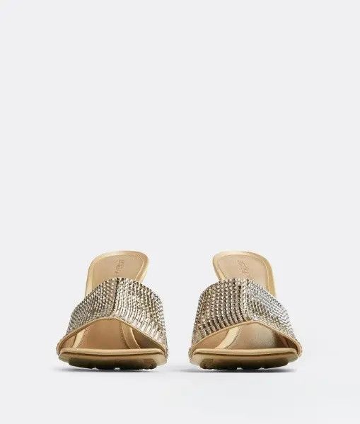 Bottega Veneta o1bcso1str0225 Stretch Crystal-Embellished Sandals Size US 10.5 / IT 40.5 - 4 Thumbnail