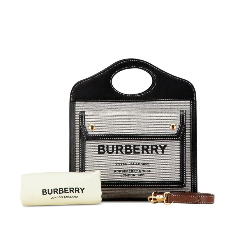 Burberry Burberry Horseferry Print Logo Canvas Leather 2way Bag Canvas Shoulder Bag DUTY FREE for USA