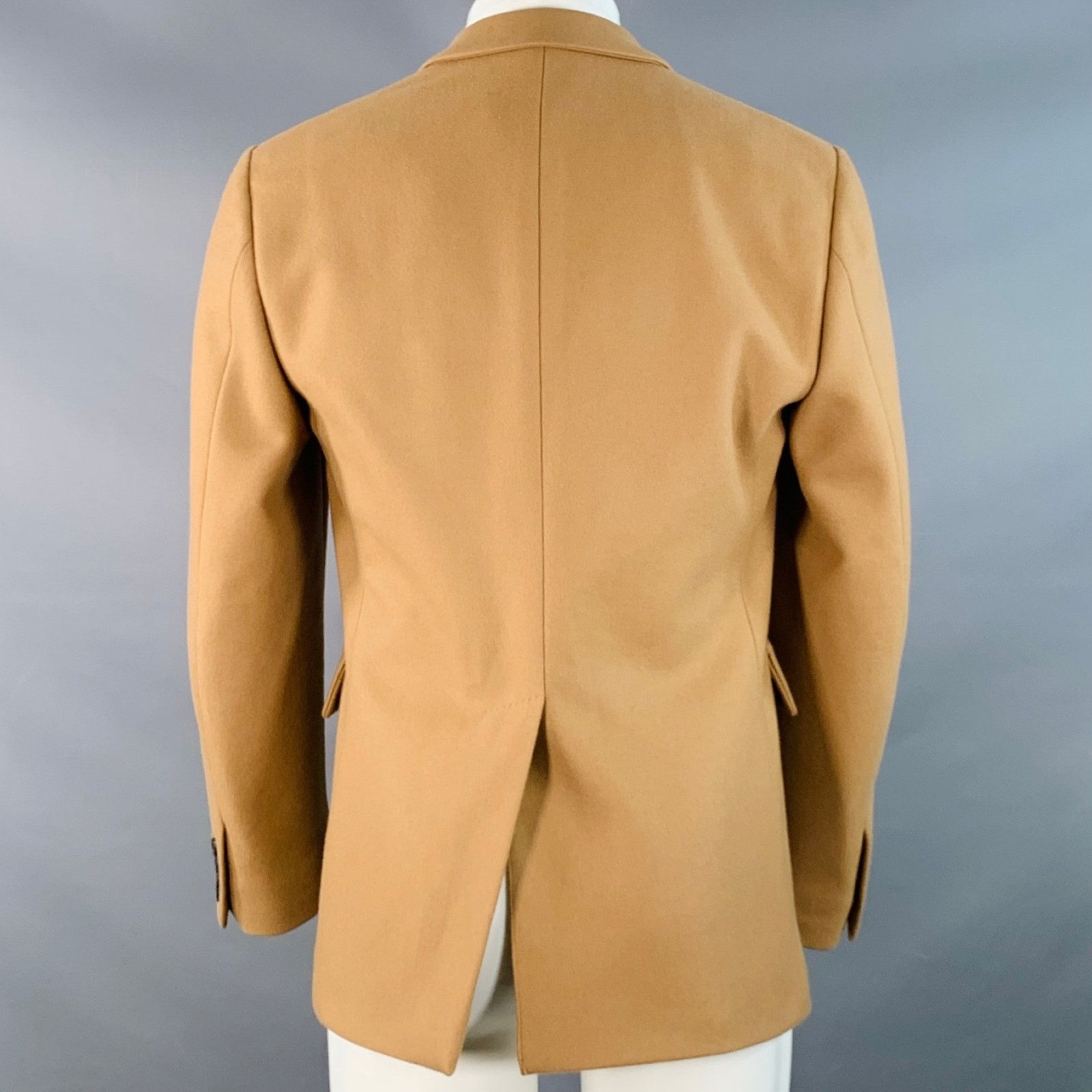 Lardini Size 40 Regular Tan Wool Notch Lapel Sport Coat Size 40R - 3 Thumbnail