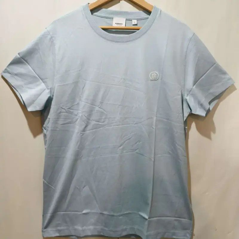 Burberry Burberry Light Blue Embroidered Short Sleeve T-Shirt Size XXS / US 00 / IT 34 - 1 Thumbnail