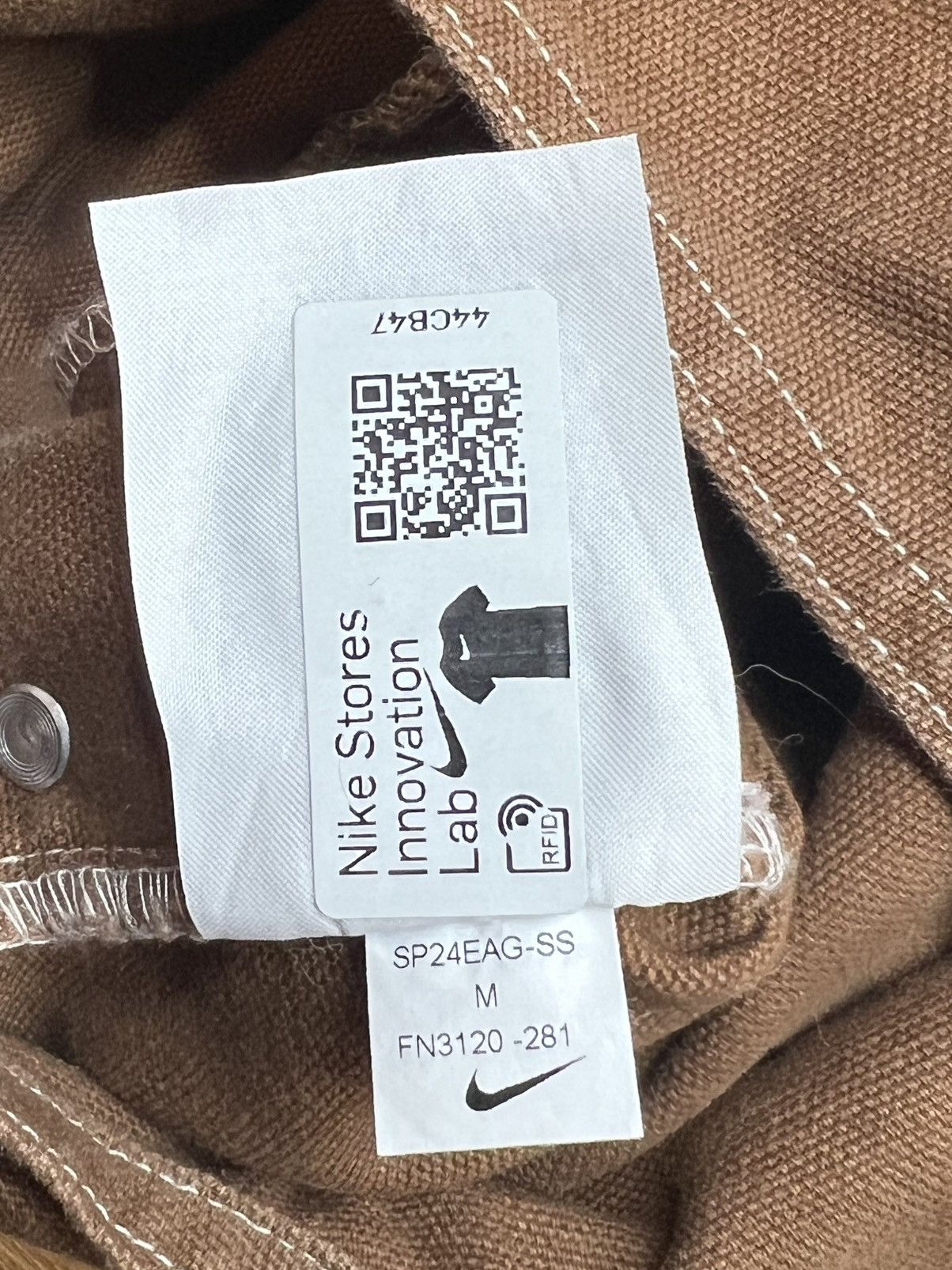 Nike Nike Life Men's Carpenter Overalls Bibs Light Tan FN3120-281 Size US 34 / EU 50 - 5 Thumbnail