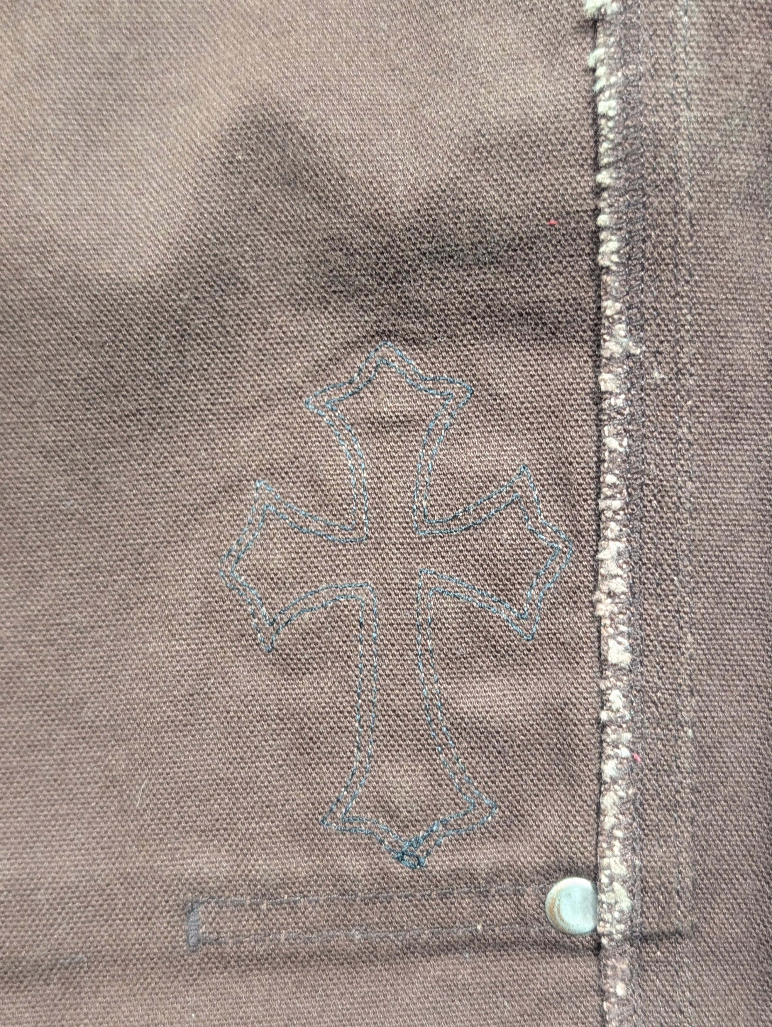 Chrome Hearts Brown Double Knee Cross Patch Carpenter Pants Size US 34 / EU 50 - 11 Thumbnail