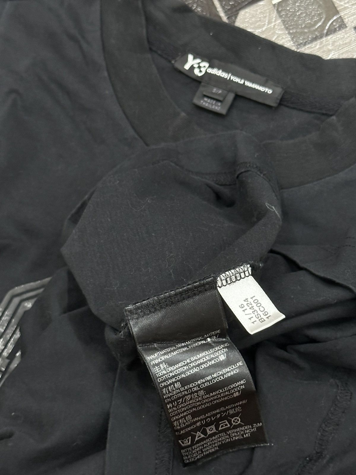 Y-3 FW16 Y-3 Yohji Yamamoto Metallic Logo Tee Size US M / EU 48-50 / 2 - 8 Thumbnail