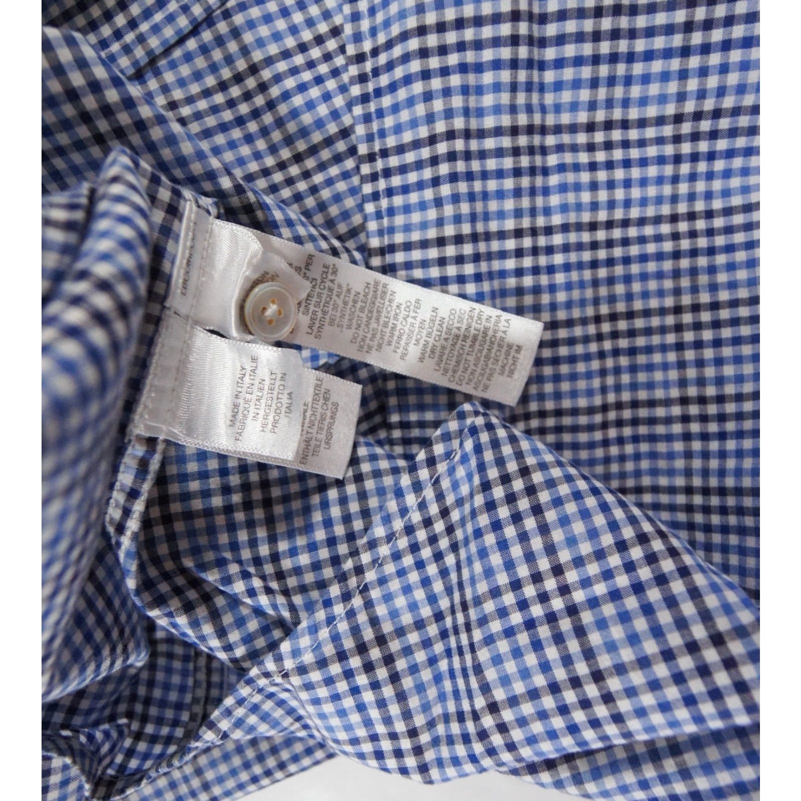 Paul Smith VINTAGE Paul Smith Shirt Mens 16" Blue Button Up Long Sleeve Gingham Check Business Work Size US L / EU 52-54 / 3 - 6 Thumbnail