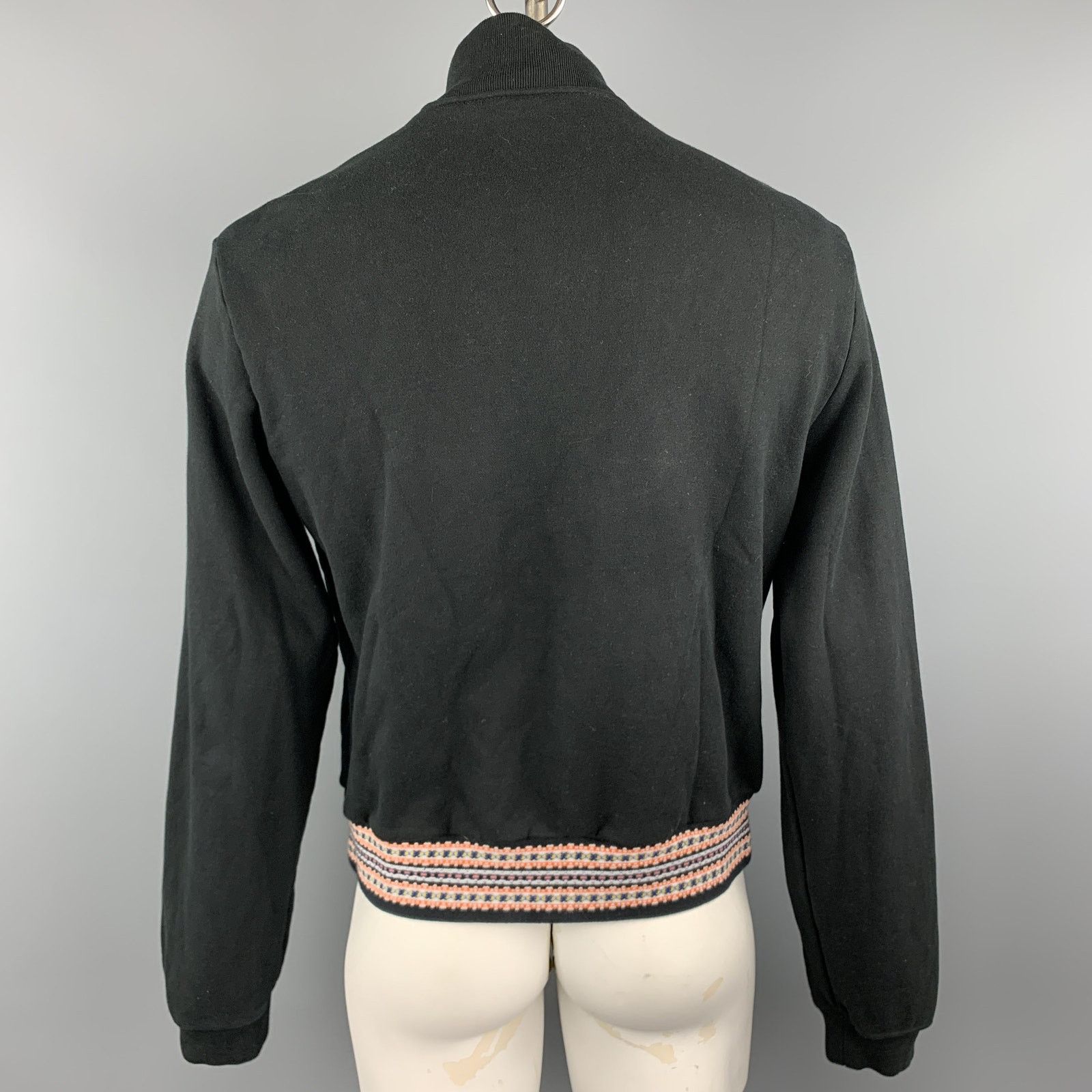 John Elliott L Black Cotton High Collar Trim Zip Pockets Zip Up Jacket Size US L / EU 52-54 / 3 - 4 Thumbnail