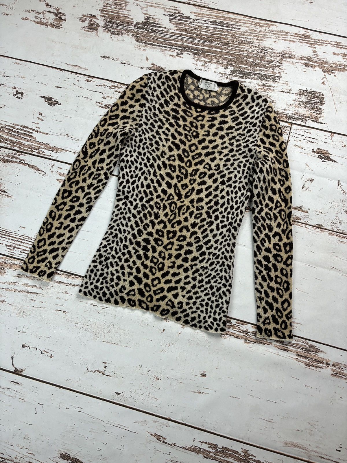 Valentino Valentino Vintage Leopard Pattern Sweater Jumper Size L / US 10 / IT 46 - 2 Thumbnail