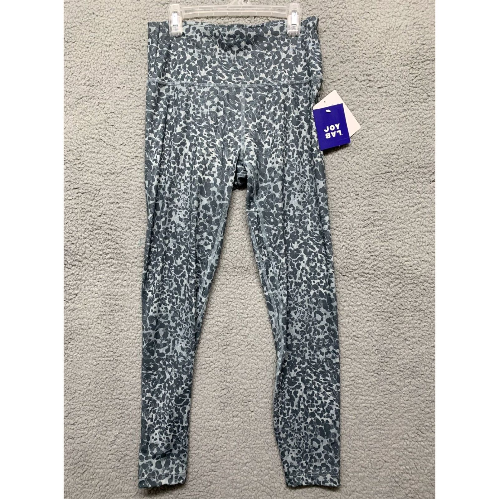 Vintage JoyLab Leggings Women S Blue Leopard High-Rise Pockets Skinny Inseam 26 in Compression Hidden Key Pocket Size 26" / US 2 / IT 38 - 2 Thumbnail